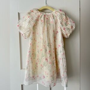 Zara Cream and Pink Kids dress
